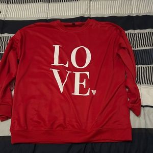 Red love sweater